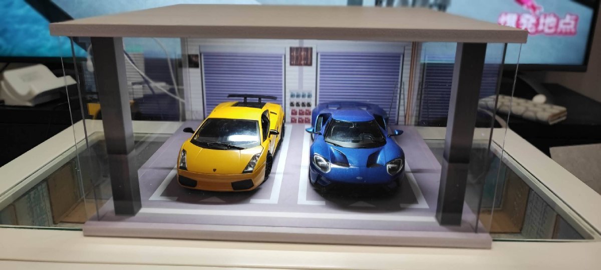 Ren・間接照明＆二重壁・ディスプレーBOX・ネオジオラマ 1/24〜1/64