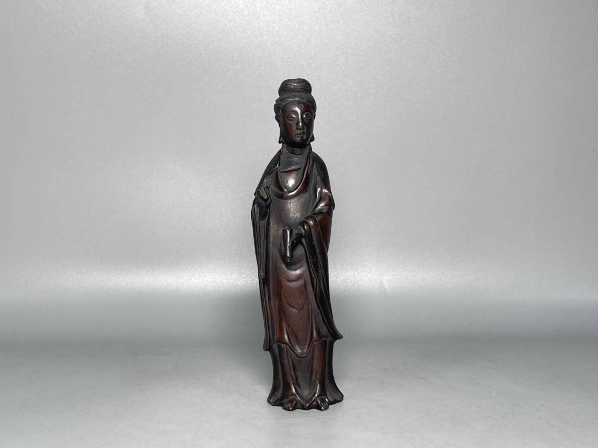 銅製 観音菩薩 立像 銅觀音菩薩像 銅観音像 仏像 佛像 仏教美術 清時代 