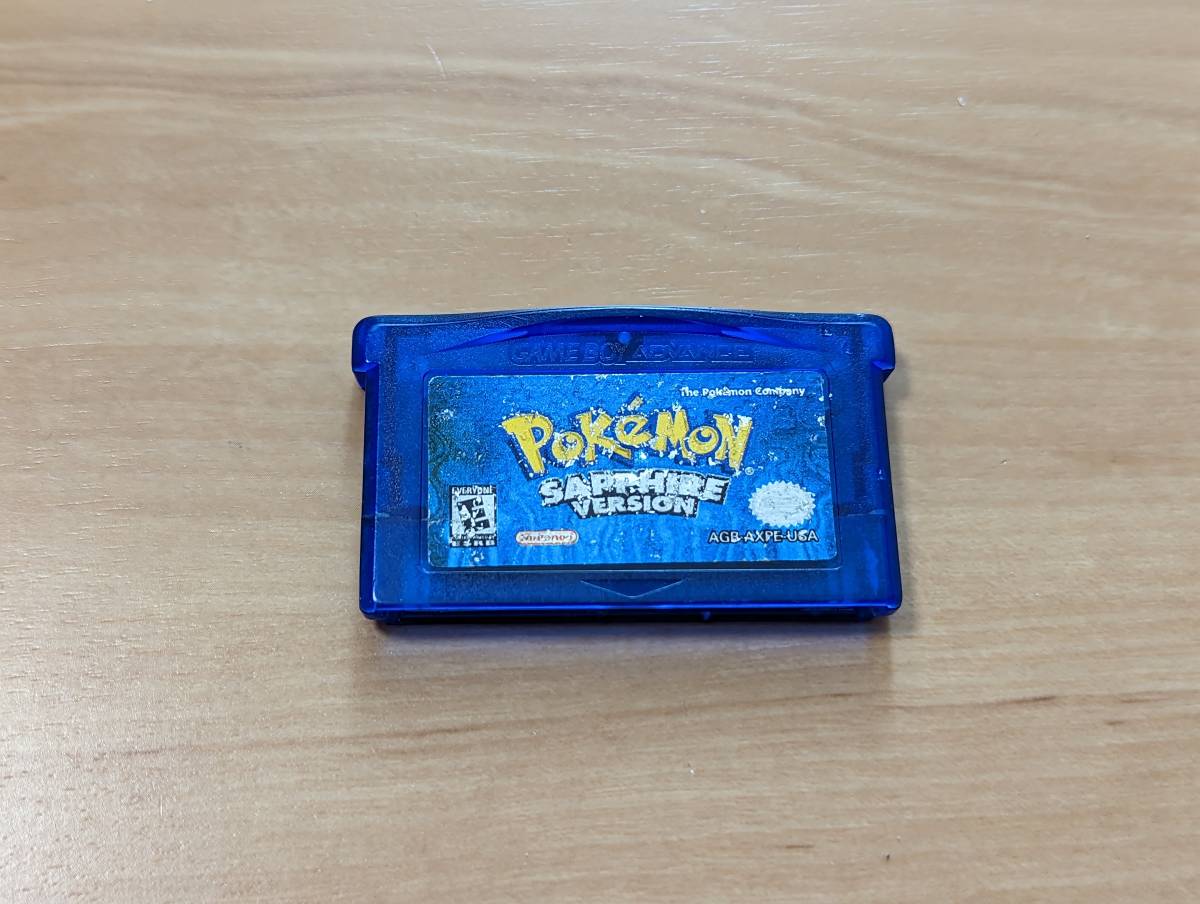GBA　ゲームボーイアドバンス ソフト ポケットモンスター サファイア ポケモン 動作確認済 超希少 北米版 北米 海外 正規品