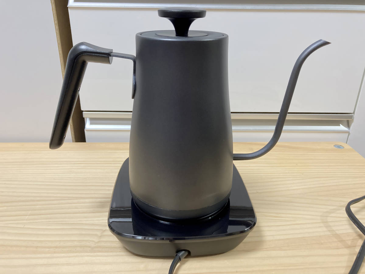 山善] 電気ケトル ブラック 0.8L (温度設定機能/保温機能/空焚き防止 