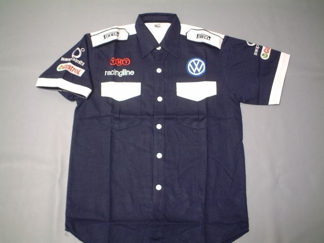 ★在庫一掃セールです★送料無料★必見★Volkswagen★Racing★フォルクスワーゲン★お洒落で★綺麗で★素敵～な★ピットシャツ★L★新品★ 