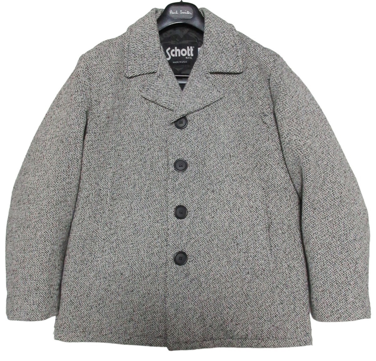 最終値下 schott シングル ピーコート キルティング75624 サイズ40