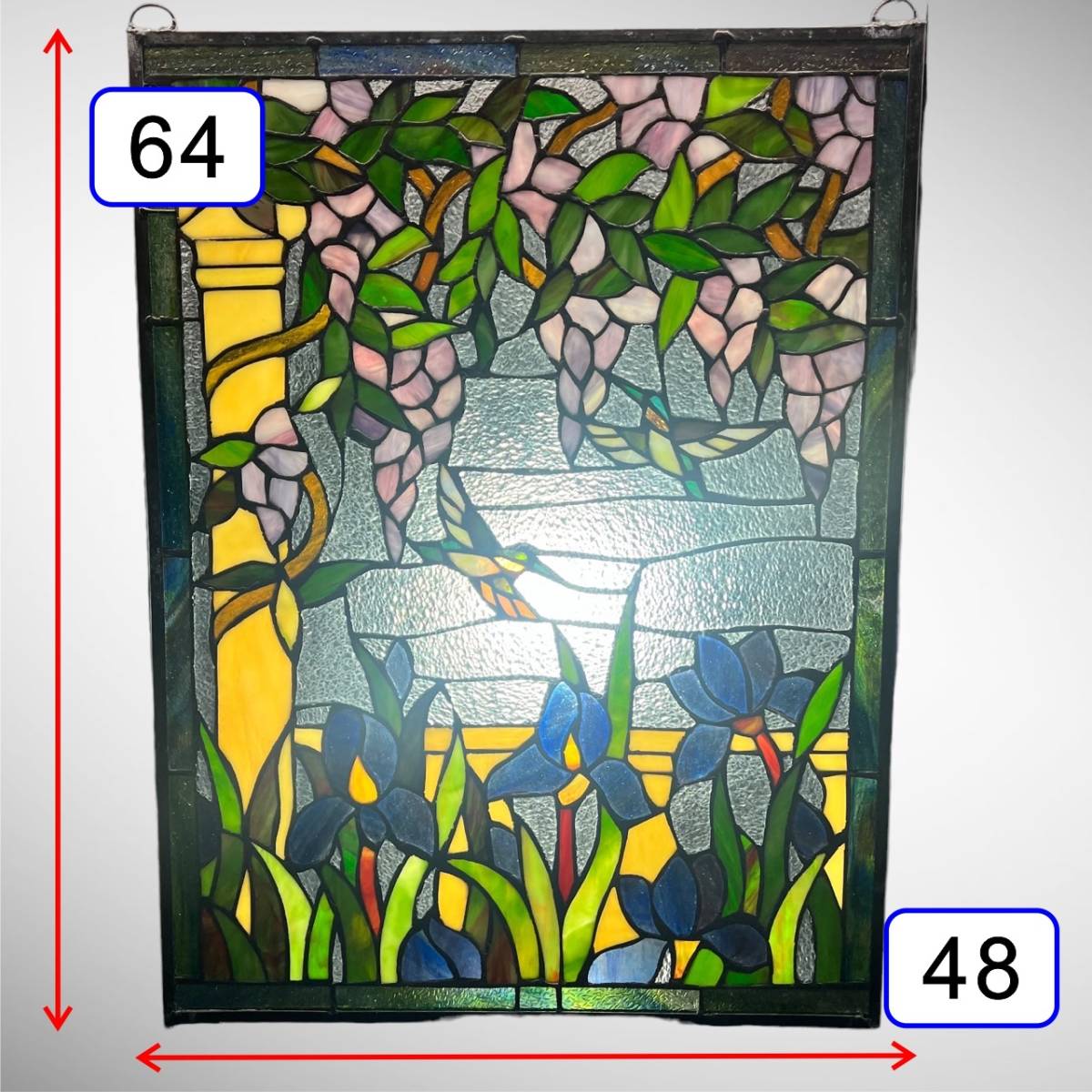 【全国無料，得価】 USDE 西洋アンティーク 特大 ステンドグラス 縦64ｃｍ 横48ｃｍ FQ203(工芸ガラス)｜売買されたオークション情報、yahooの商品情報をアーカイブ公開 - オークファン 工芸ガラス