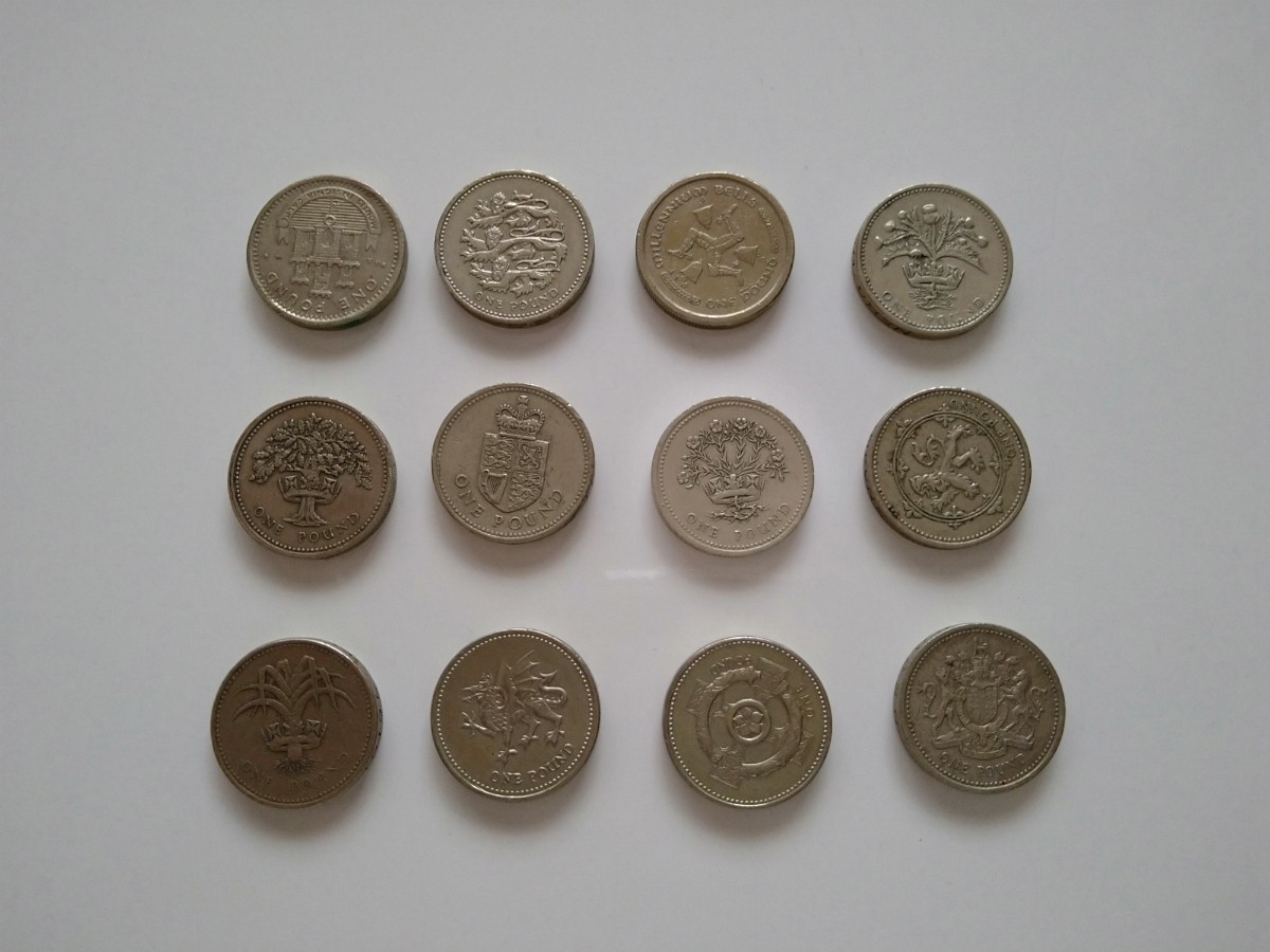 1ポンド硬貨12種類 | - 旧硬貨おまとめ 丸いポンド硬貨はこれで