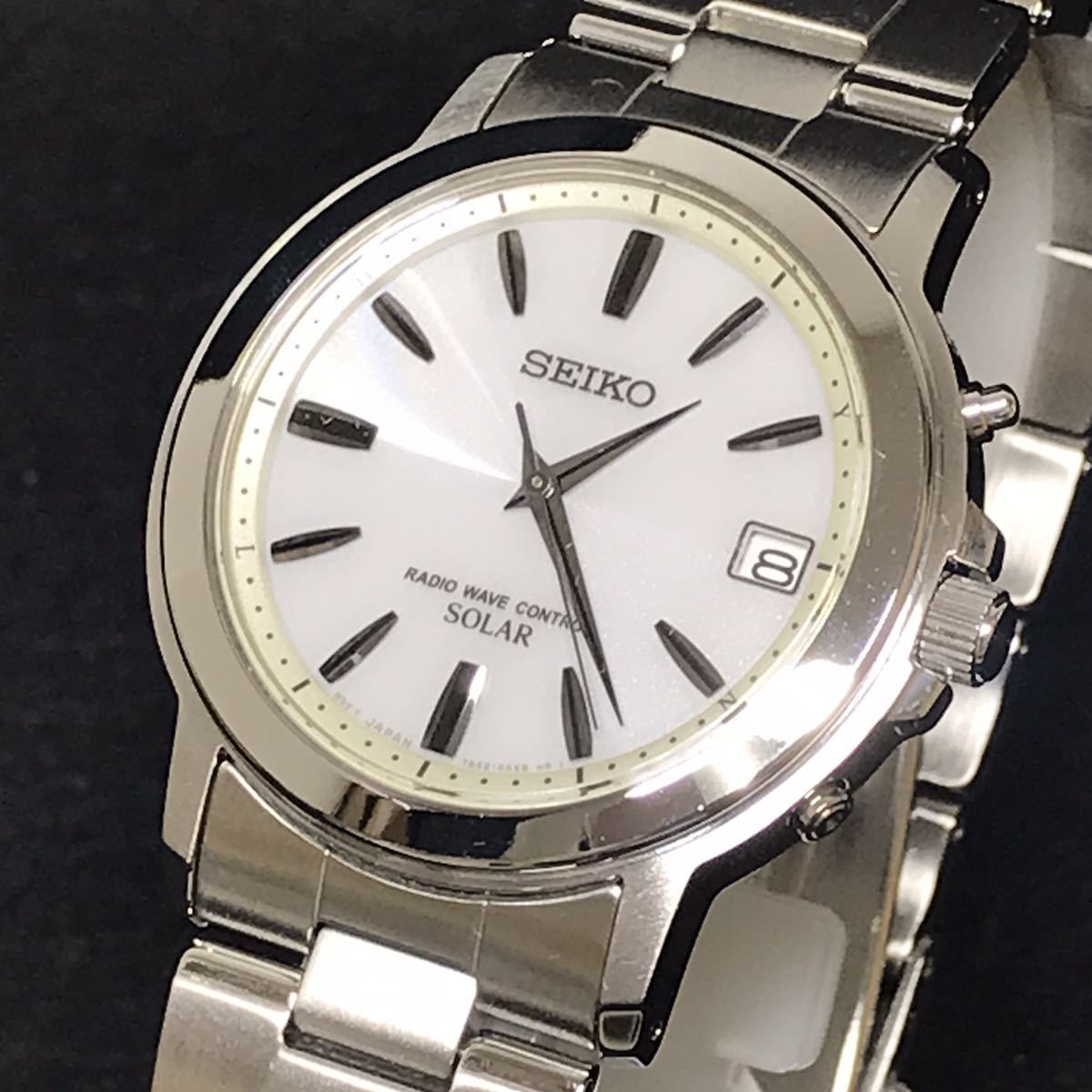 ☆47835 セイコー SEIKO スピリット 7B52-0AF0 電波ソーラー デイト 