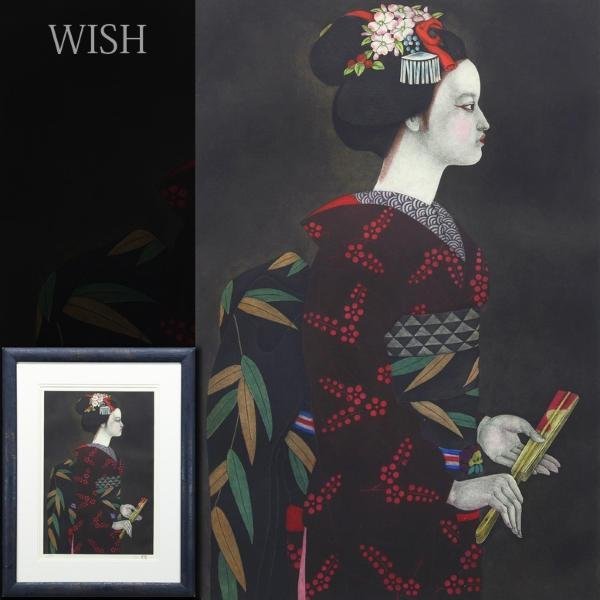 複製/森田曠平/舞妓/美人画/工芸/桐共箱付/布袋屋掛軸HD-679 複製/森田曠平/舞妓/美人画/工芸/桐共箱付/布袋屋掛軸HD-679