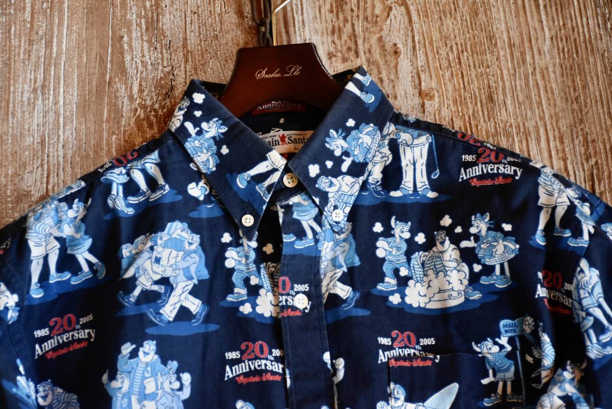 希少 良品 日本製 CAPTAIN SANTA キャプテンサンタ 20周年記念 総柄