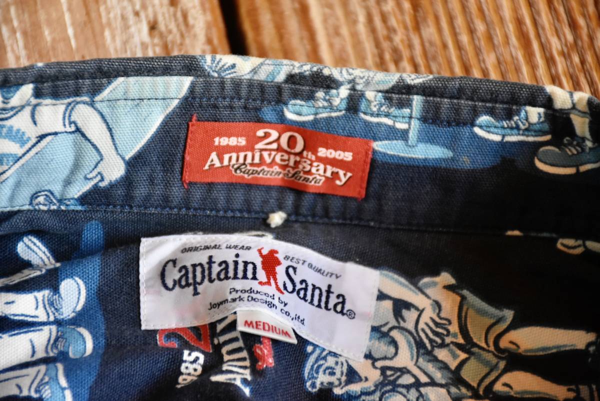 希少 良品 日本製 CAPTAIN SANTA キャプテンサンタ 20周年記念 総柄 