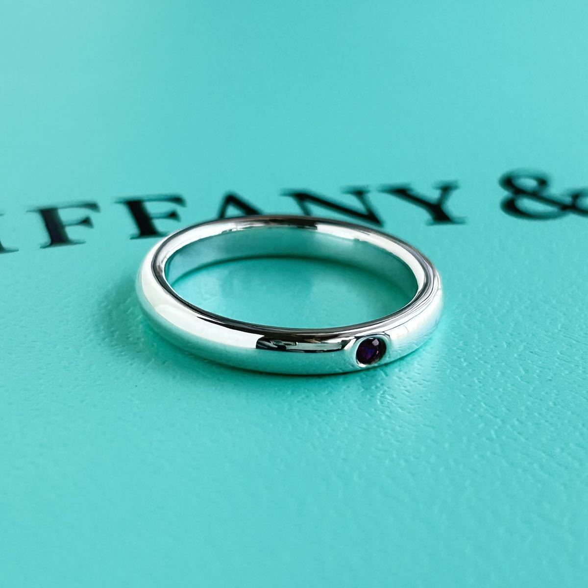 TIFFANY&Co. ティファニー スタッキングバンド リング ルビー 6.5号 