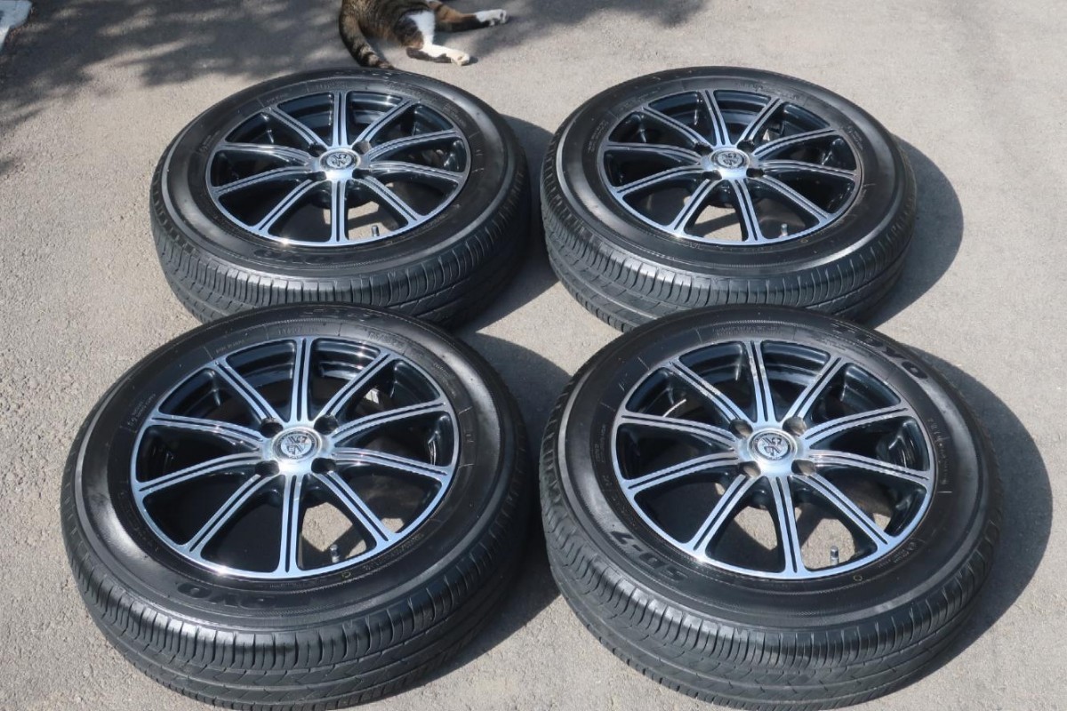 車 15インチ アルミホイール スタッドレ 2019年製トーヨータイヤセット