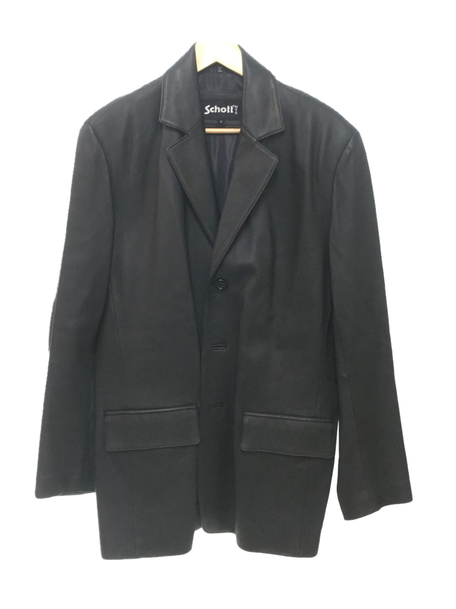 Schott◆ショット/M/レザー/BLK/無地/3Bテーラード