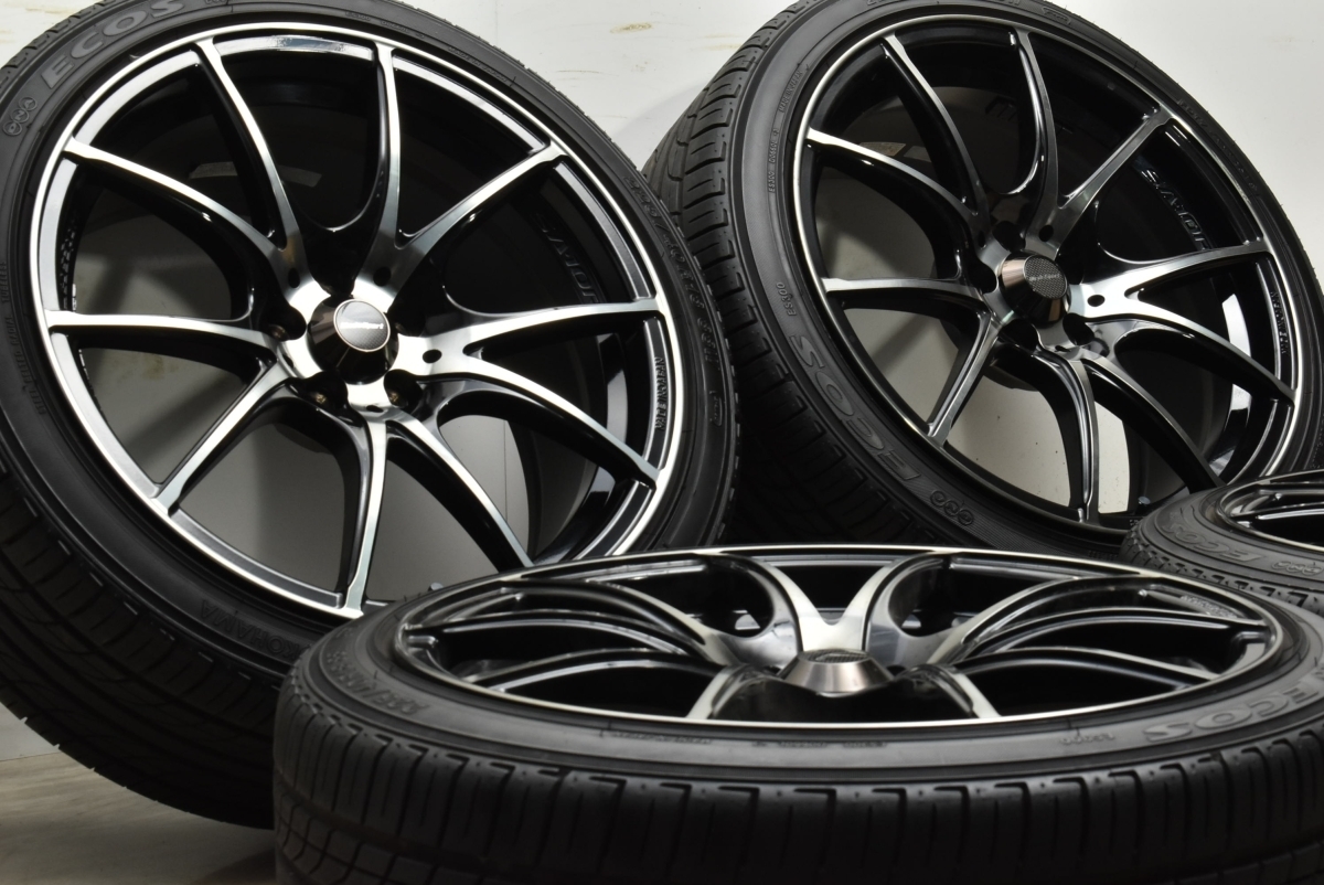バリ溝】Weds Sport SA-10R 18in 8.5J +45 PCD100 ヨコハマ エコス 