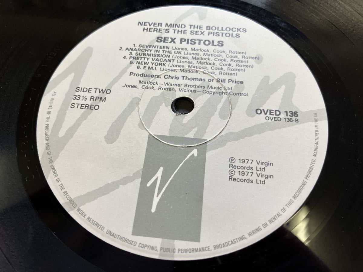 Sex Pistols☆中古LP/UK盤「セックス・ピストルズ～Never Mind The