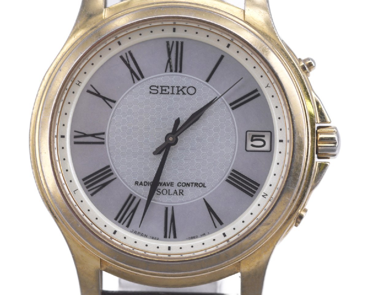 中古品] 稼働品【SEIKO】セイコー 7B22-0AR0 スピリット 電波ソーラー 
