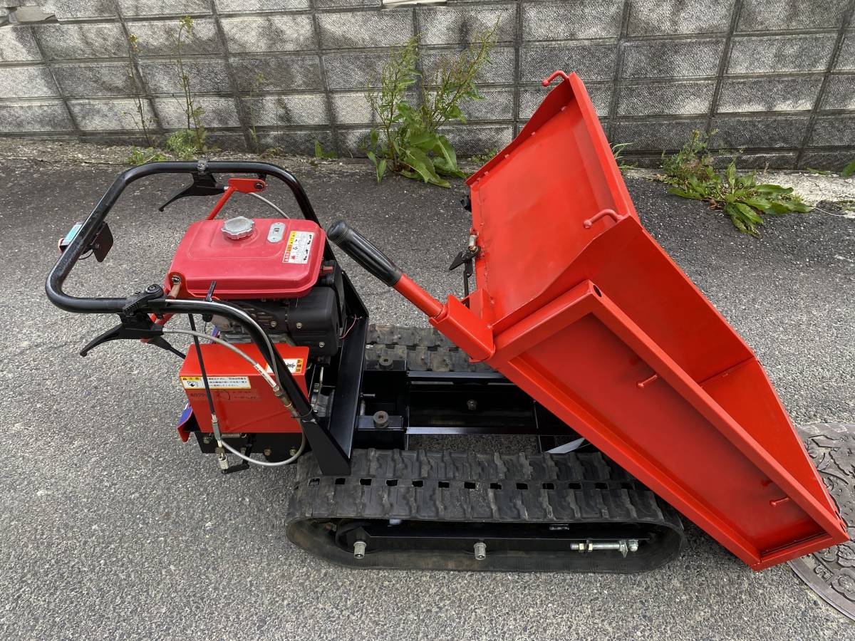 クローラー運搬車 手動ダンプ 実働 中古 荷台ステンレス張り