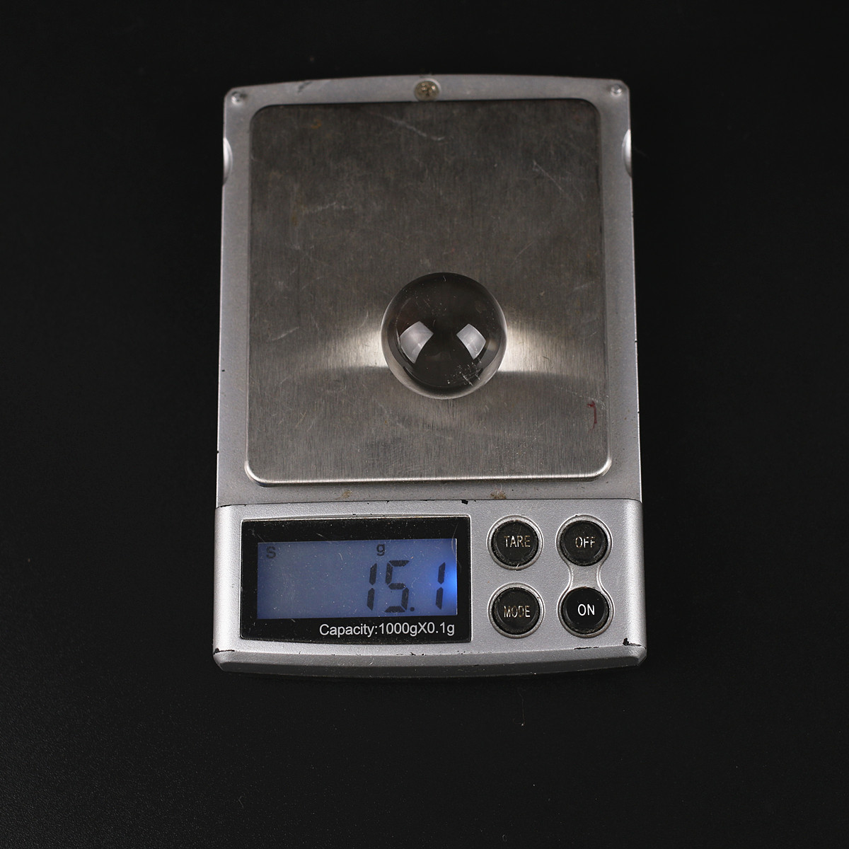 天然水晶玉 天然ロッククリスタル I0835 重75g／本物保証 径約22mm K9