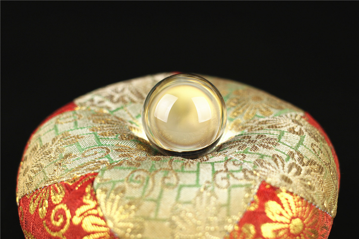 天然水晶玉 天然ロッククリスタル I0835 重75g／本物保証 径約22mm K9