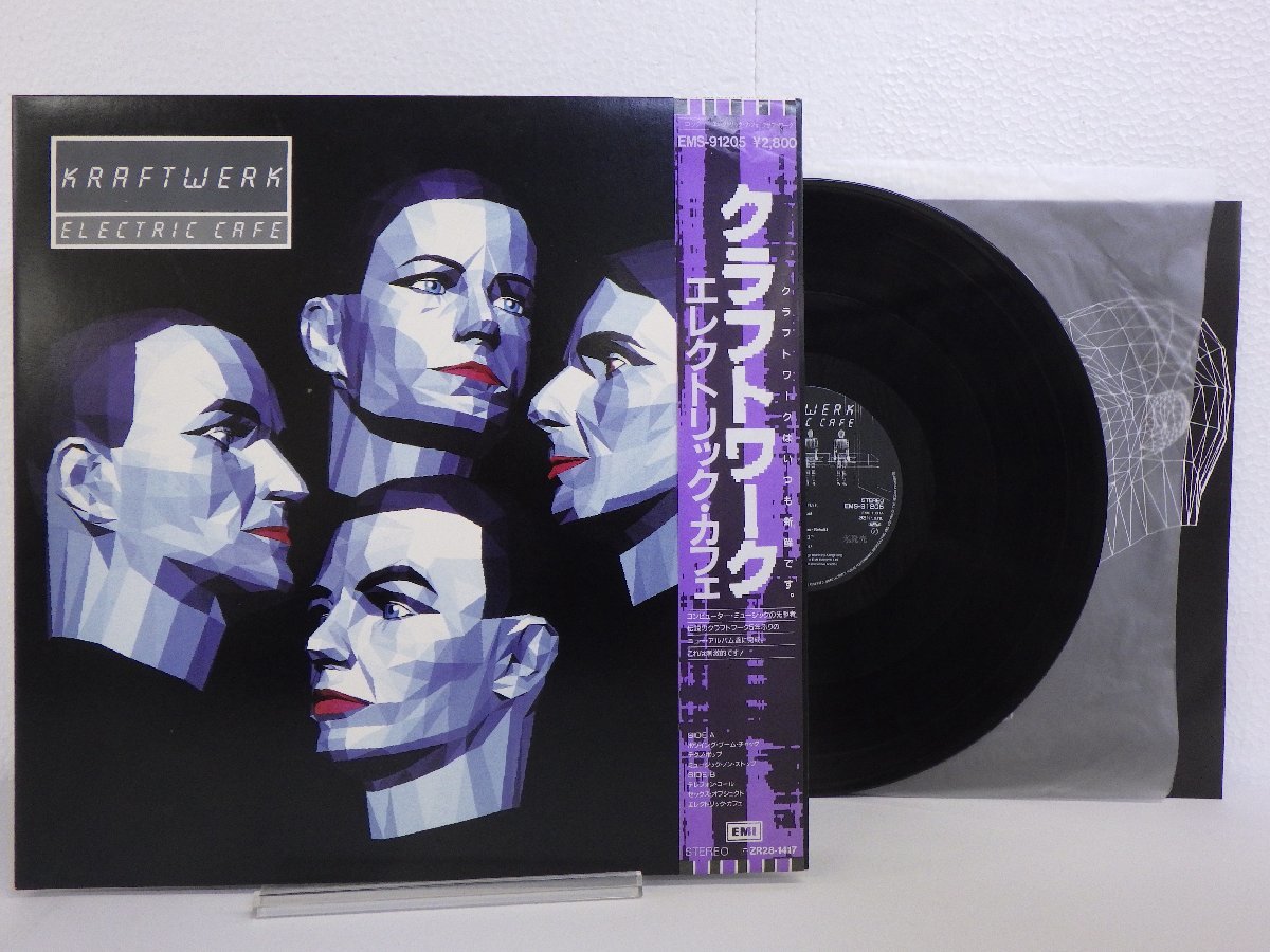 LP レコード 帯 見本 非売品 Kraftwerk クラフトワーク Electric Cafe エレクトリック カフェ 【E+】 M303K