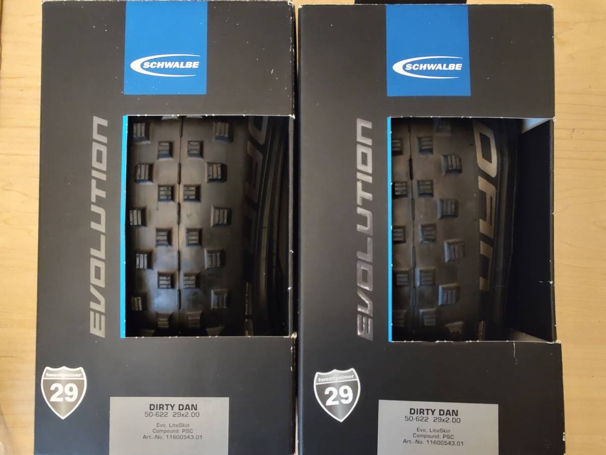シュワルベ ダーティダン EVO　WO(ライトスキン)　FB　29×2.00　29er　未使用/2本セット　送料無料