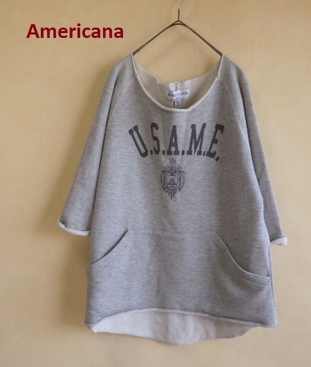 ●Americanaアメリカーナ半袖スウェット●プルオーバートレーナー