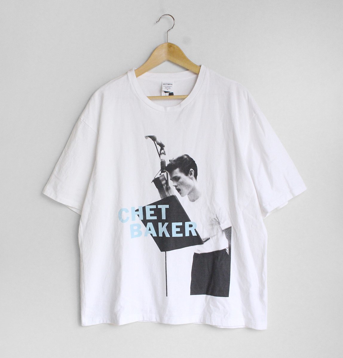 WACKO MARIA × CHET BAKER ◆22SS フォト Tシャツ 白 XLサイズ 半袖 カットソー ワコマリア チェットベイカー ◆RJ14