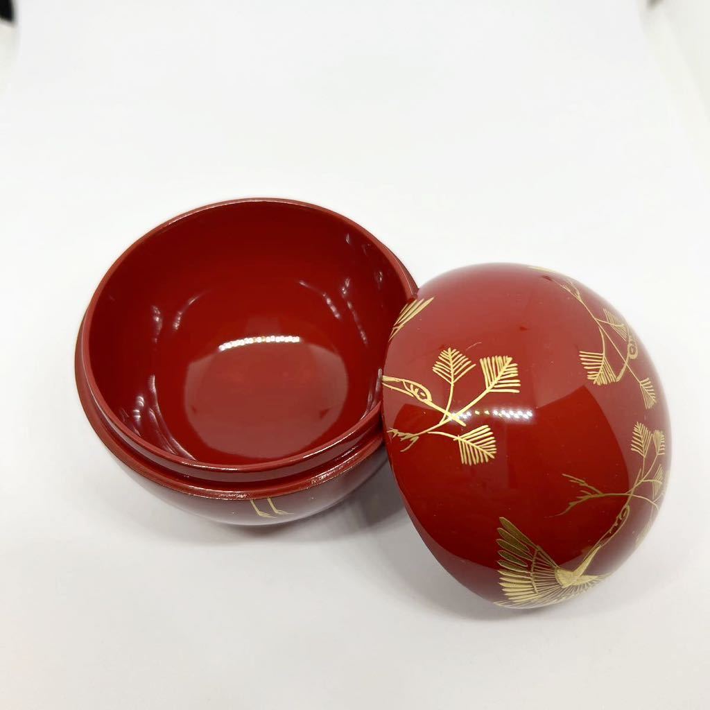 イ780 棗『峯清作』『松喰鶴蒔絵 平棗 共箱』茶入 茶器