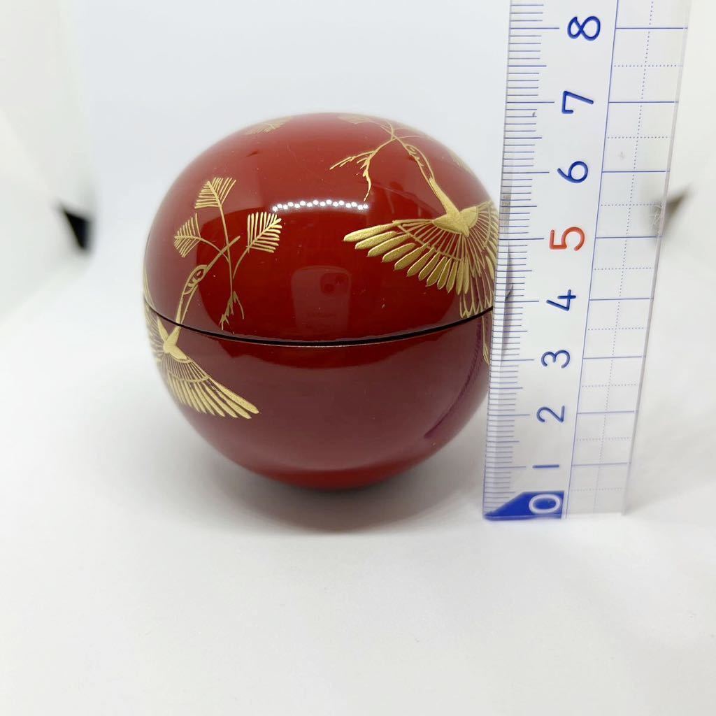 イ780 棗『峯清作』『松喰鶴蒔絵 平棗 共箱』茶入 茶器