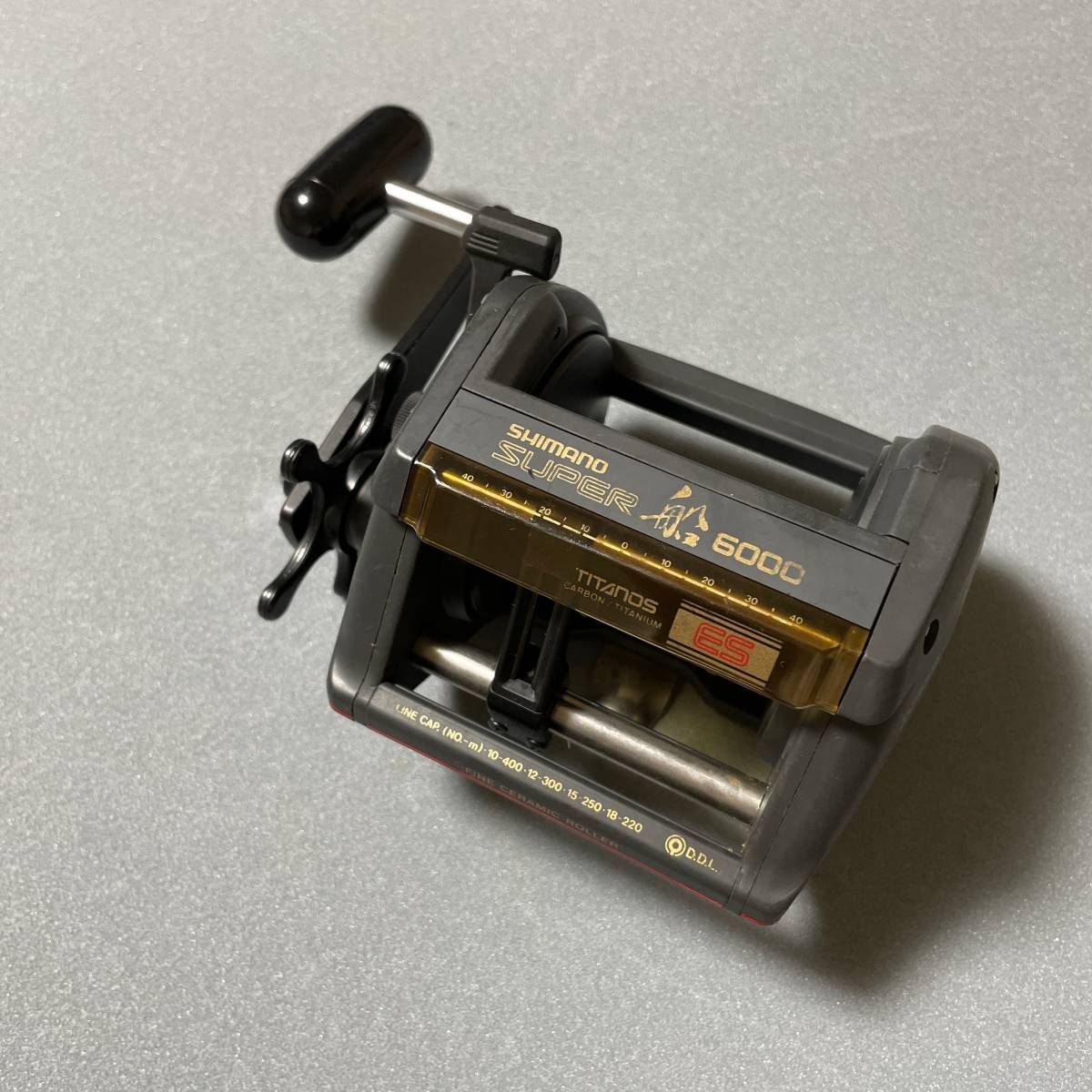 送料無料　中古　動作品　シマノ　スーパー船6000　チタノスES　オールドリール