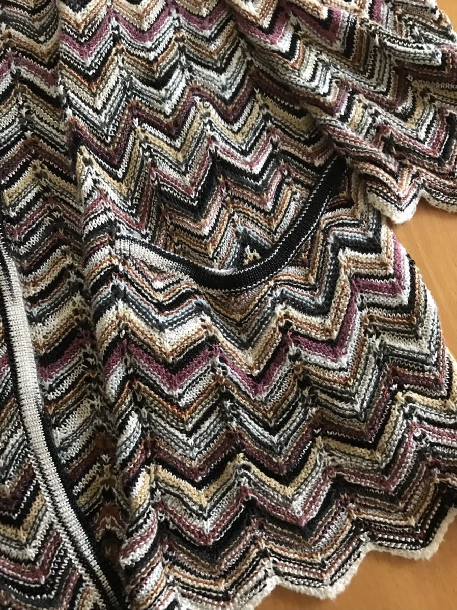 ミッソーニ MISSONI ☆ 透かし編み カーディガン ☆オレンジタグ