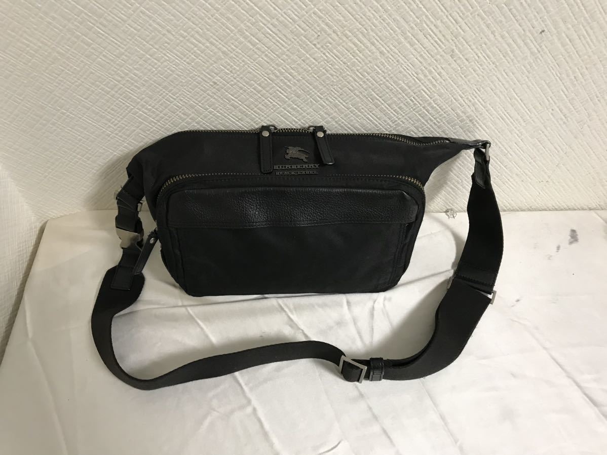 本物バーバリーブラックレーベルBURBERRYナイロンミニショルダーバッグ