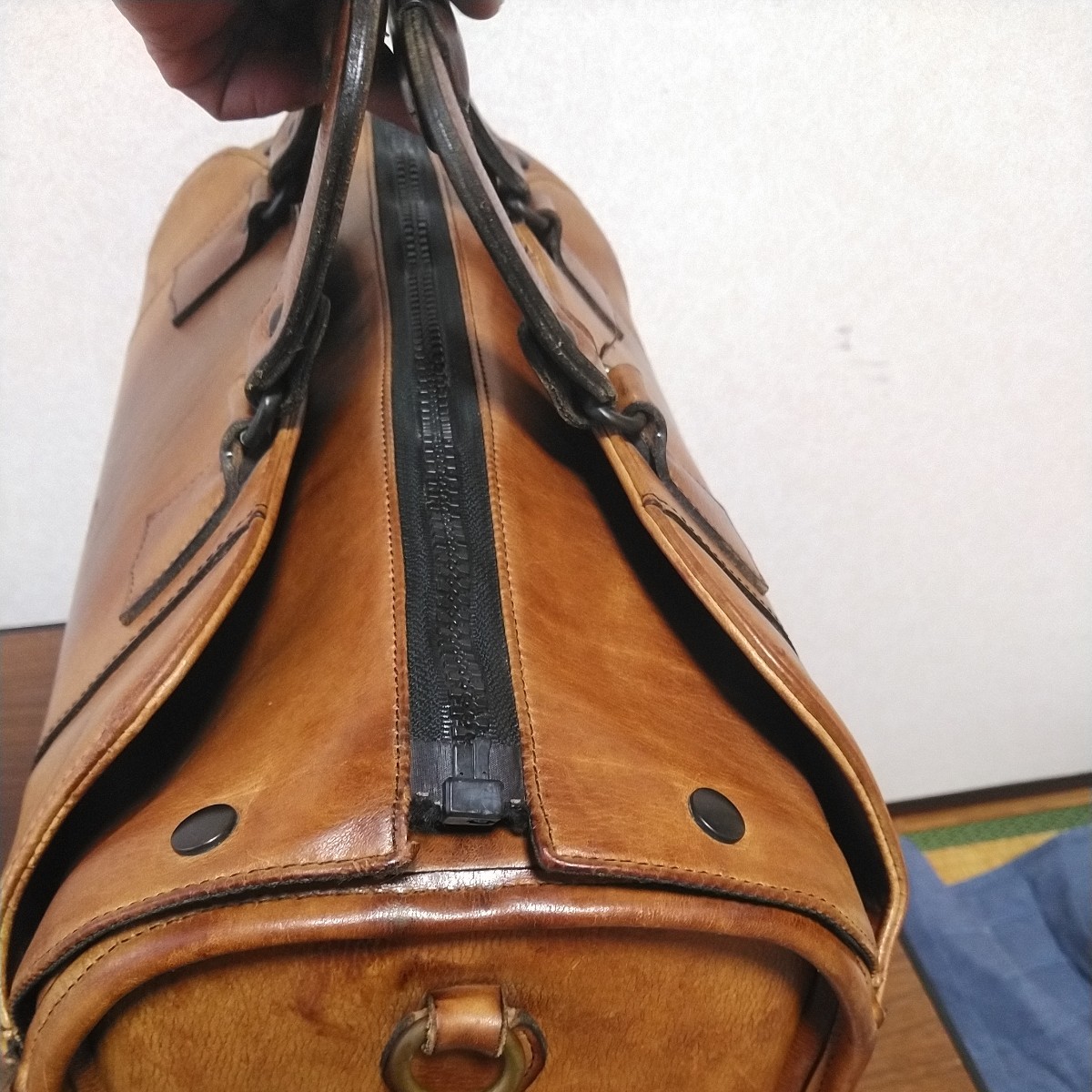 GLASER Designs ハンドメイド レザーボストンバック アメリカ購入品 