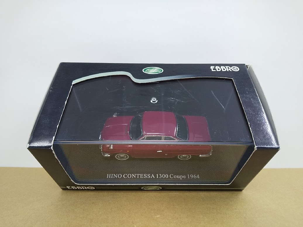 □ EBBROエブロ 1/43 HINO CONTESSA 1300 Coupe 1964 レッド 日野