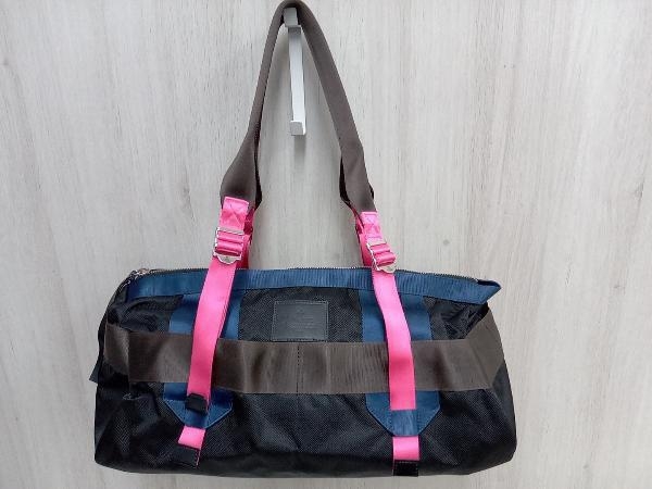 VIVIENNE WESTWOOD MAN ショルダーバッグ ブラック×ピンク×ネイビー