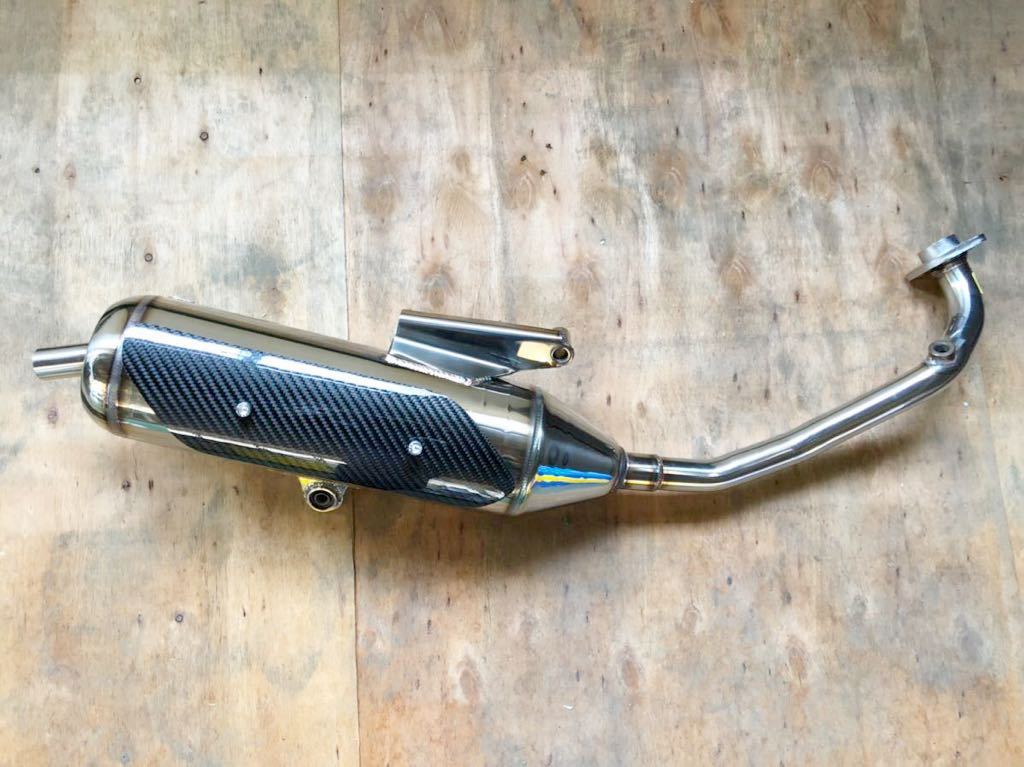 シグナスX TILIER製 オールステンレス 隔壁ダウンマフラー チタン