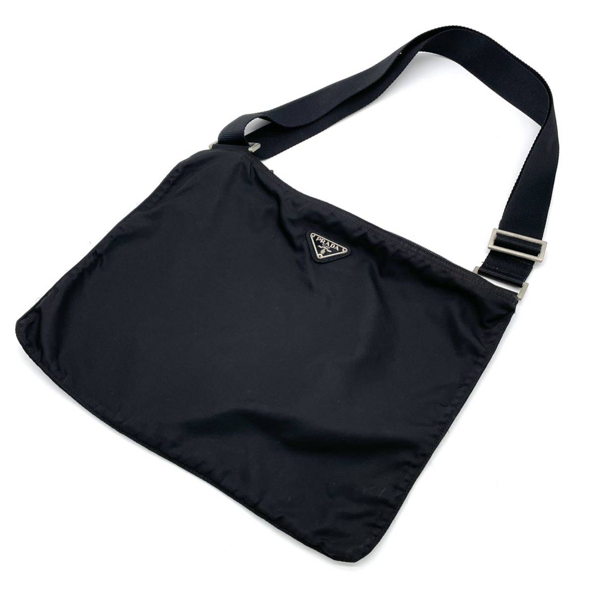 1円 良品 PRADA プラダ ポコノ テスートナイロン ブラック 黒