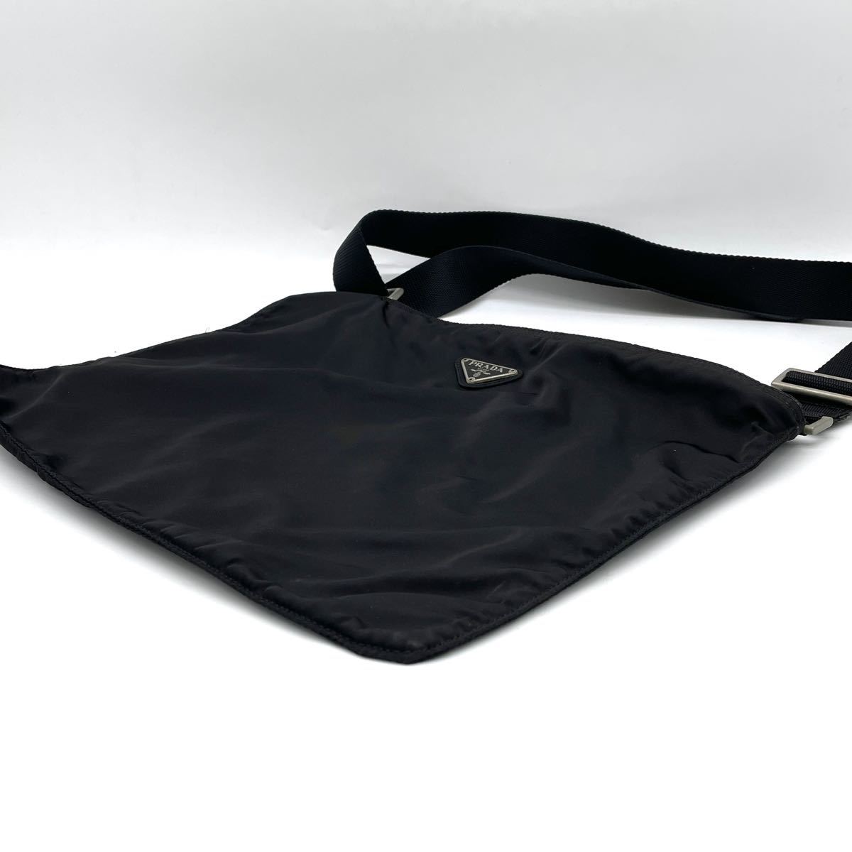 1円 良品 PRADA プラダ ポコノ テスートナイロン ブラック 黒