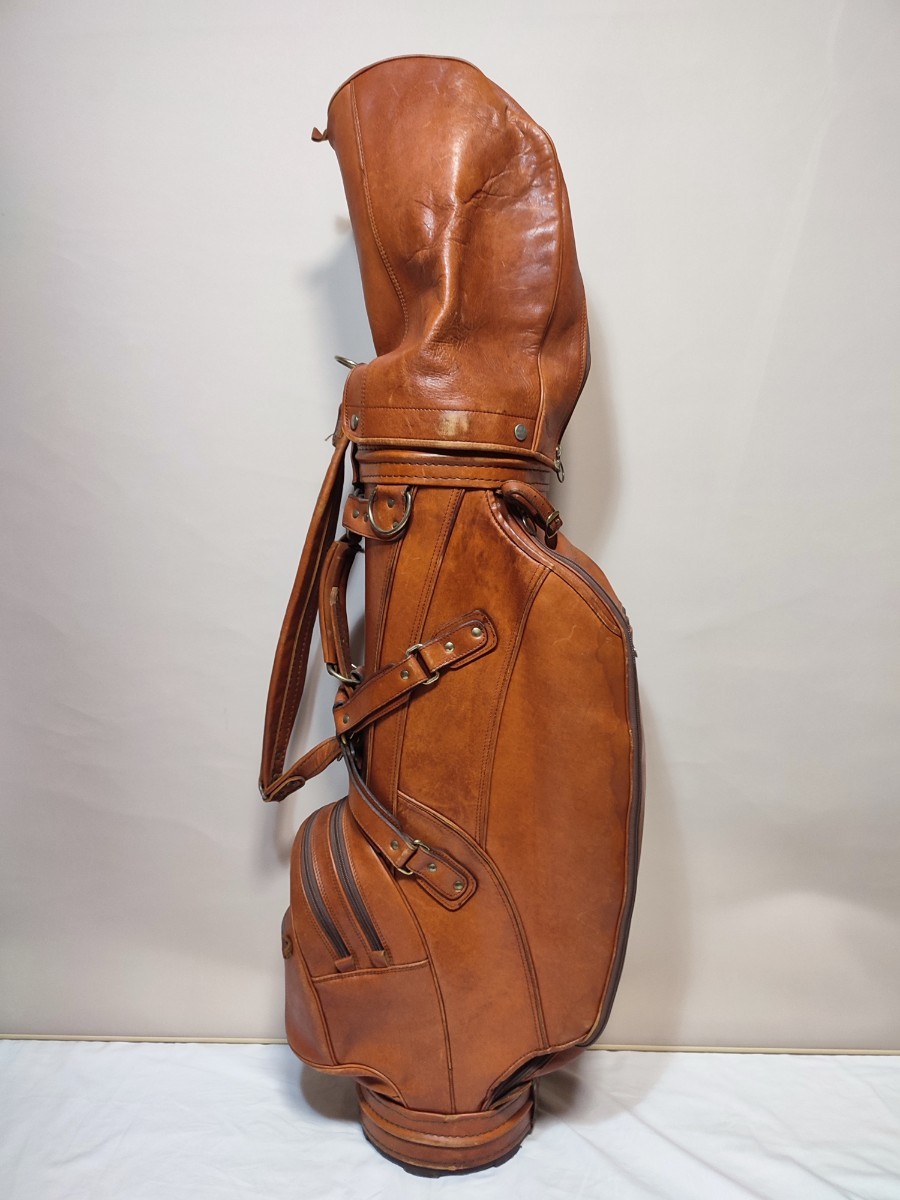【本革】マクレガー キャディバッグ MacGregor　PRO ONLY　COWHIDE LEATHER　ヴィンテージ　ゴルフバッグ　レザー　牛革使用　