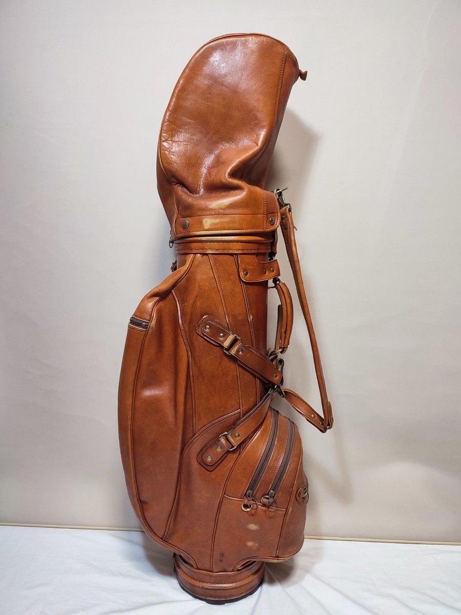 【本革】マクレガー キャディバッグ MacGregor　PRO ONLY　COWHIDE LEATHER　ヴィンテージ　ゴルフバッグ　レザー　牛革使用　