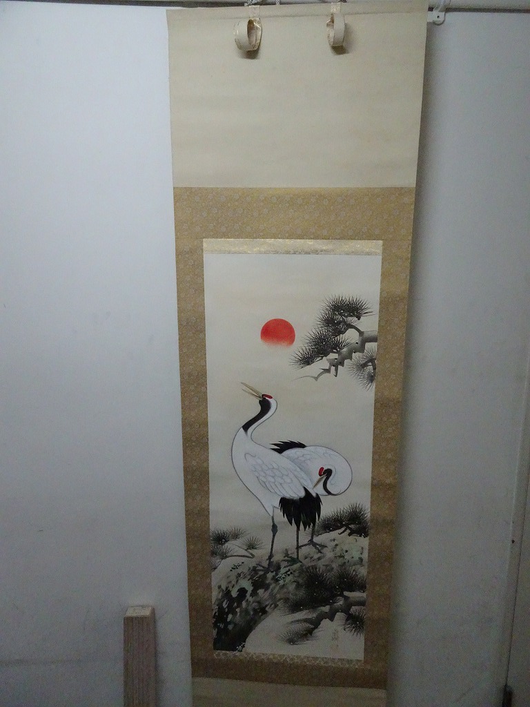 掛け軸　青蘭 BFW33☆掛け軸 青蘭彩色画 日本画 中国画 紙箱付 (掛軸)｜売買された