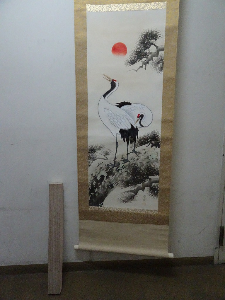 掛け軸　青蘭 BFW33☆掛け軸 青蘭彩色画 日本画 中国画 紙箱付 (掛軸)｜売買された