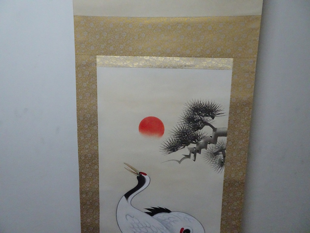 BFW33☆掛け軸 青蘭彩色画 日本画 中国画 紙箱付 (掛軸)｜売買された