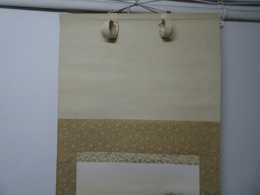 BFW33☆掛け軸 青蘭彩色画 日本画 中国画 紙箱付 (掛軸)｜売買された