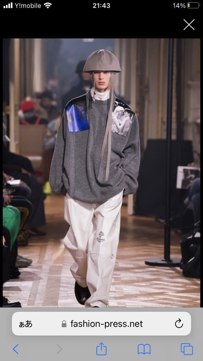 12.5万 新品 19AW RAF SIMONS ラフシモンズ DAVID LYNCH デヴィッド・リンチ Oversized sweater ニット セーター ブラック オーバーサイズ