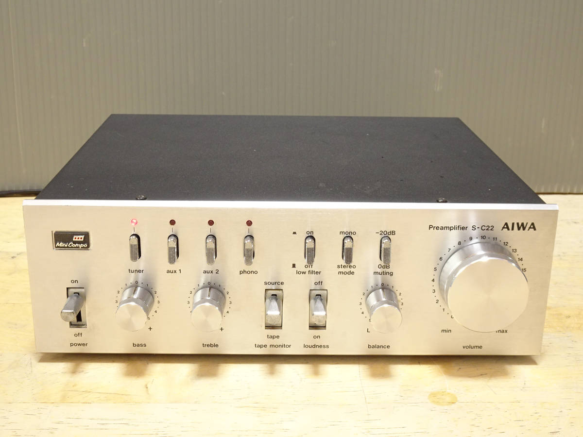 アイワ AIWA S-C22 MY PACE5シリーズ ステレオ プリアンプ 動作良好