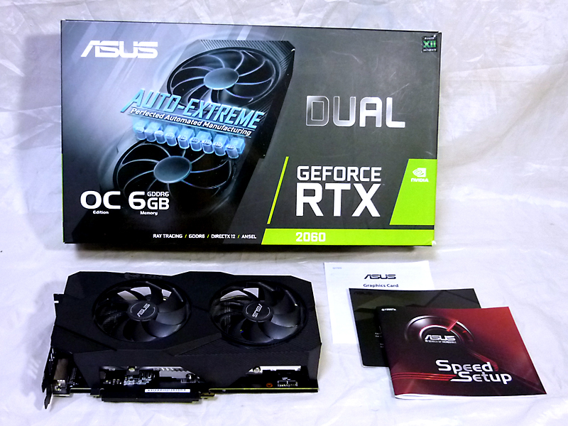 □グラフィックボード／ASUS GeForce RTX 2060／DUAL-RTX2060-O6G-EVO
