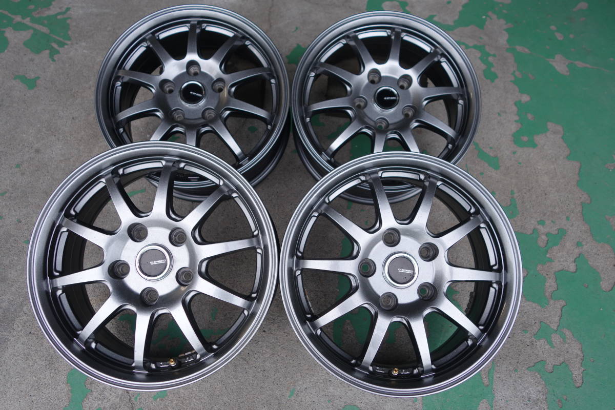 極上品 アルミホイール 15×6.0J 5H 114.3 +53 G-SPEED 　ストリーム.ステップワゴン 等 ４本 H10_1