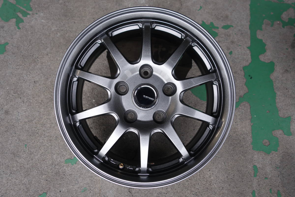 極上品 アルミホイール 15×6.0J 5H 114.3 +53 G-SPEED 　ストリーム.ステップワゴン 等 ４本 H10_2