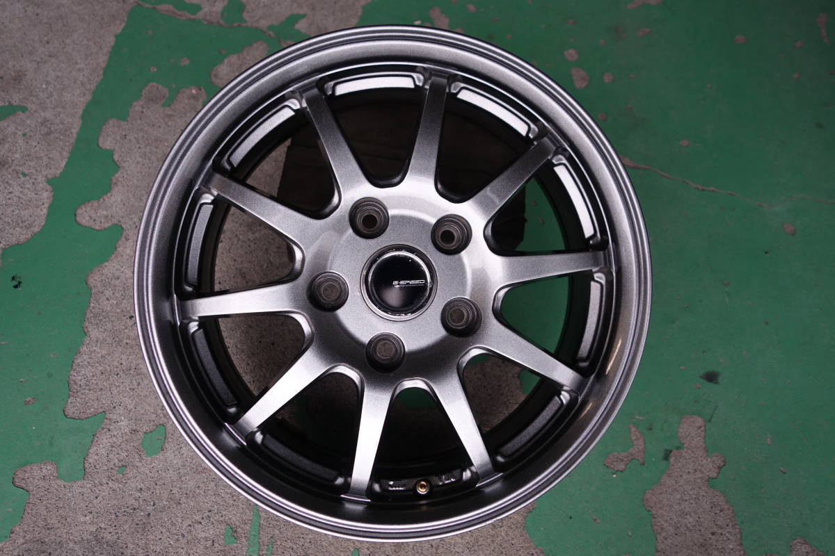 極上品 アルミホイール 15×6.0J 5H 114.3 +53 G-SPEED 　ストリーム.ステップワゴン 等 ４本 H10_3