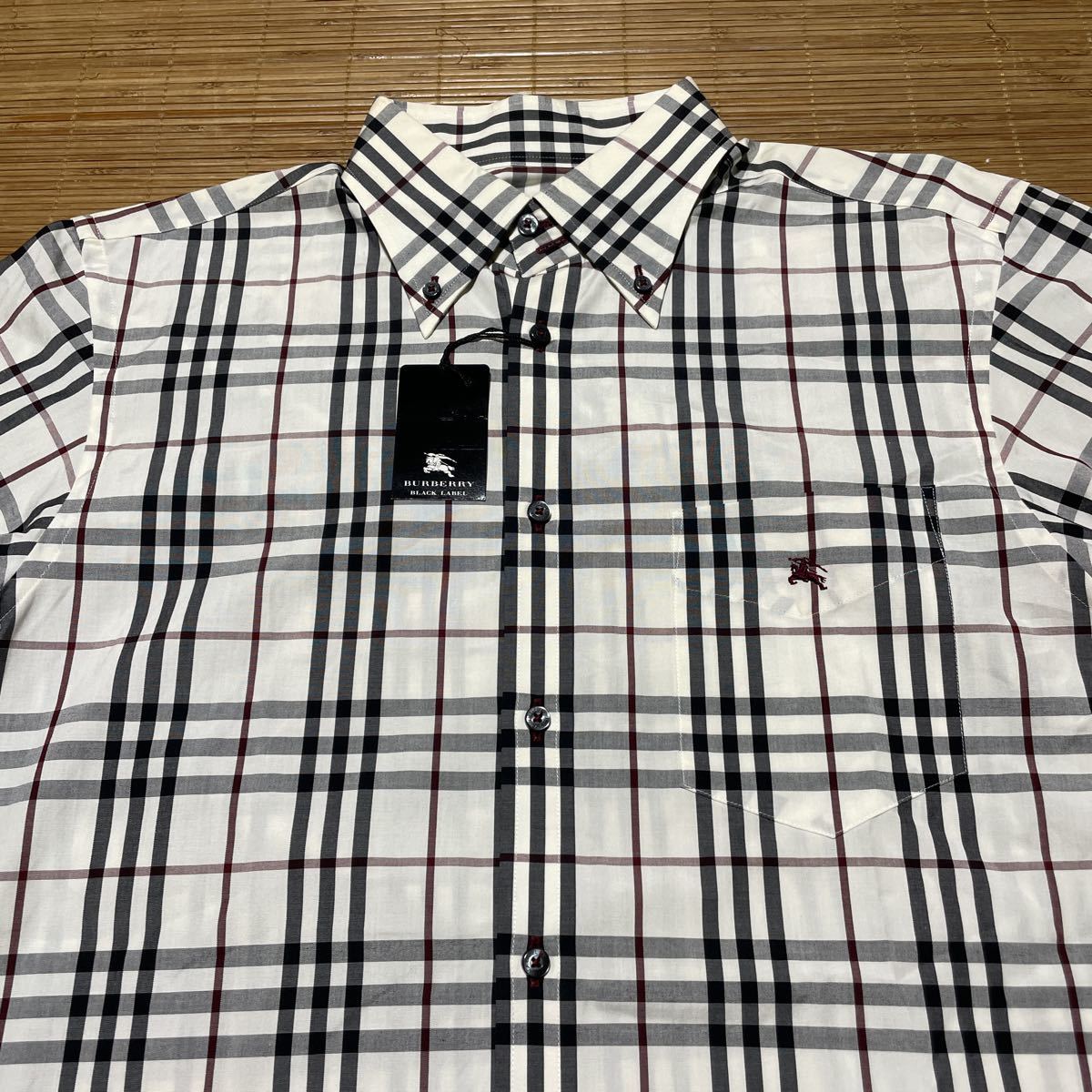 【2026，100%新品】 正規品 品 タグ付き BURBERRY BLACK LABEL バーバリーブラックレーベル ノバチェック チェック 半袖 シャツ 3 三陽商会(トップス)｜売買されたオークション情報、yahooの商品情報をアーカイブ公開 - 男性用