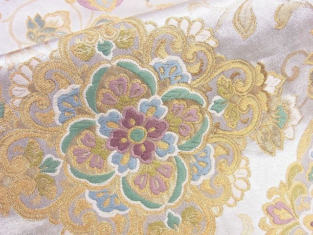 着物屋ほのか□六通柄袋帯 唐織 正倉院更紗花唐草文